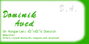dominik aved business card